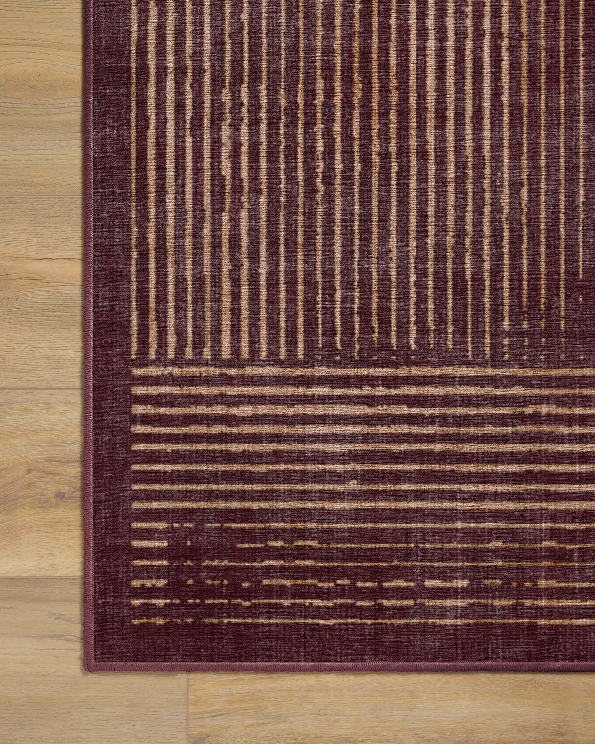 Linear Oasis Rust Red Flatwoven Rug