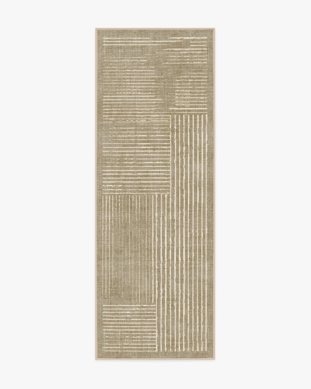 Linear Oasis Warm Taupe Flatwoven Rug