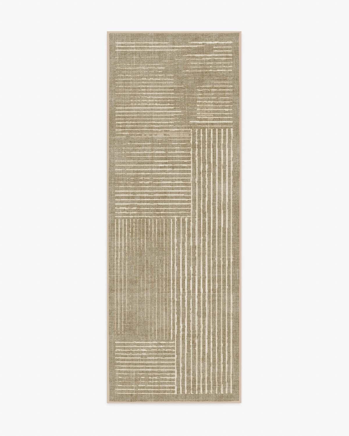 Linear Oasis Warm Taupe Flatwoven Rug