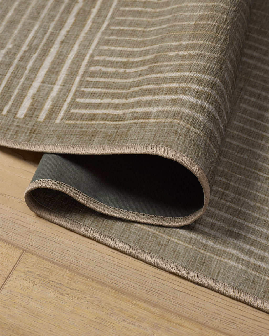 Linear Oasis Warm Taupe Flatwoven Rug