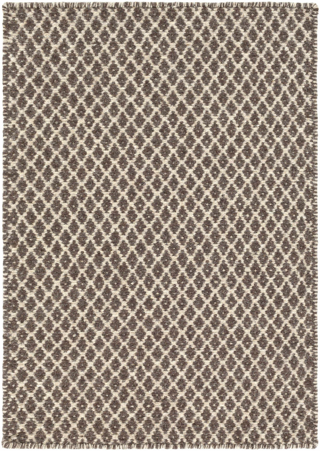 Lingo Brown Trellis Flatweave Rug - Clearance
