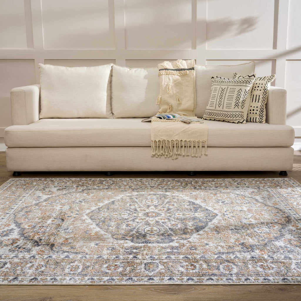 Hiti Beige Flat Pile Washable Rug