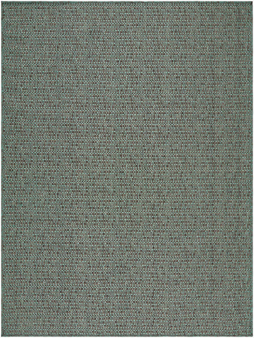 Nitumu Green Traditional Coastal Outdoor Safe Machine Woven Area Rug