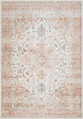 Lotan Pink Medallion Washable Area Rug - Clearance