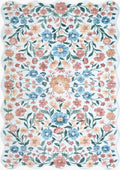 Muwo Floralnature Modern Machine Woven Polyester Washable Area Rug