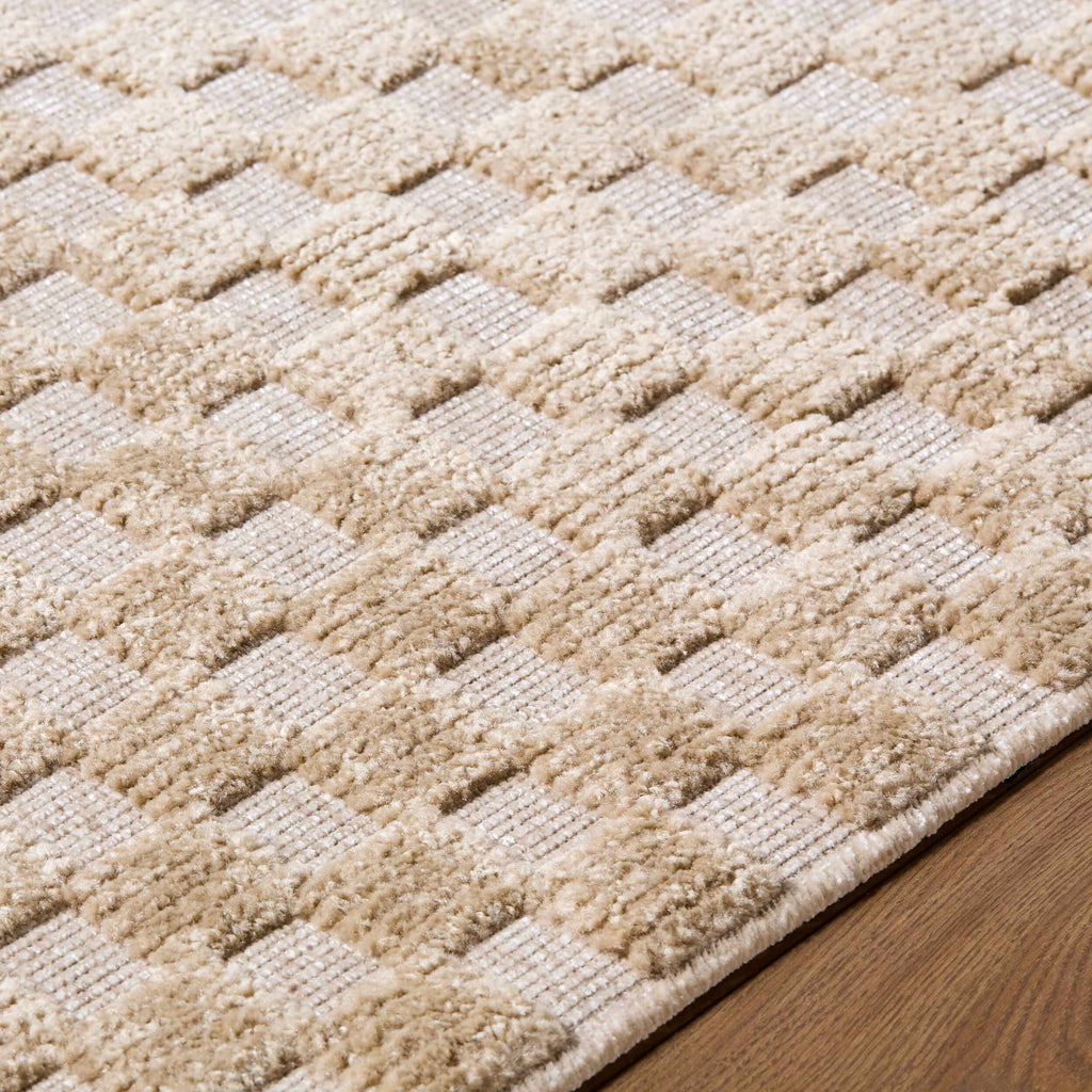 Anthea Beige Washable Area Rug