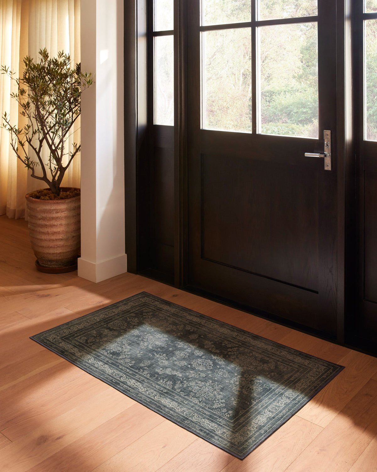 Maelyn Charcoal & Neutral Flatwoven Rug