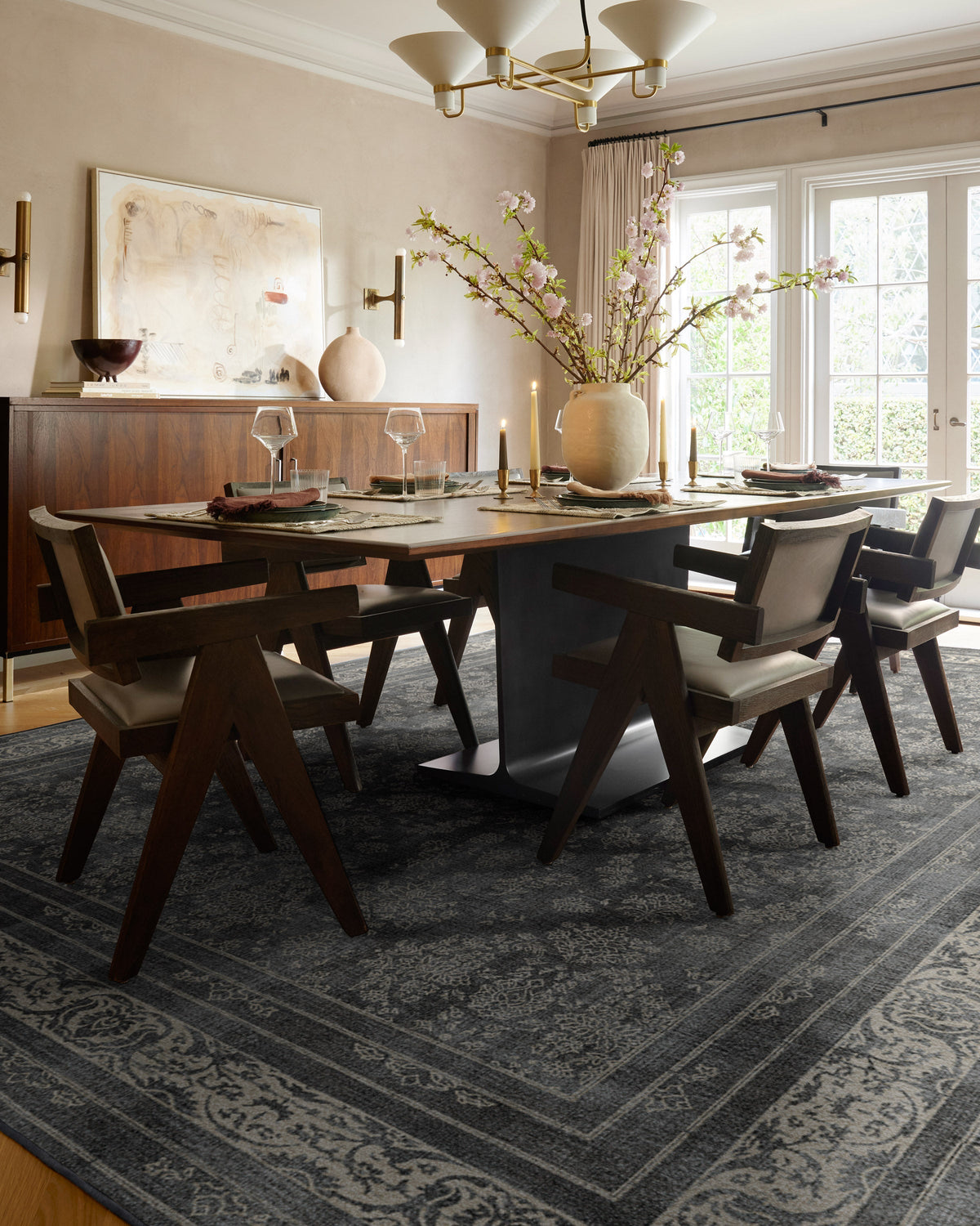 Maelyn Charcoal & Neutral Flatwoven Rug