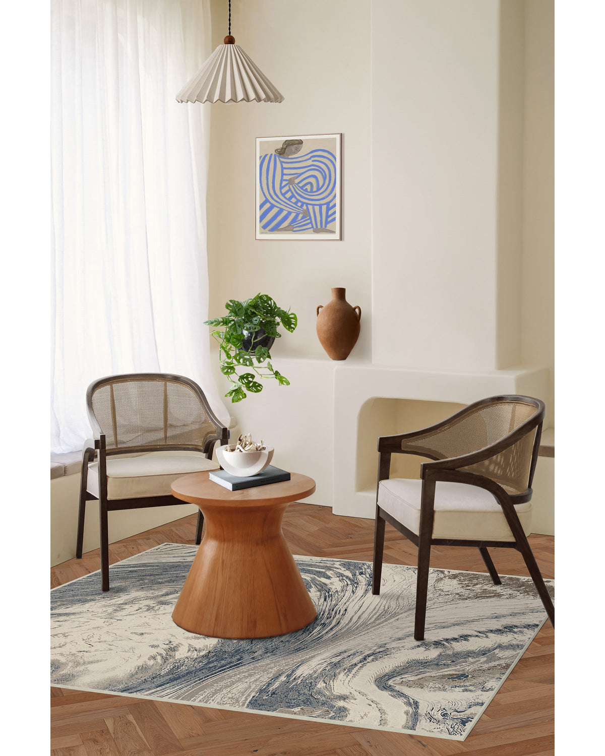 Malaspina Dusk Blue Flatwoven Rug