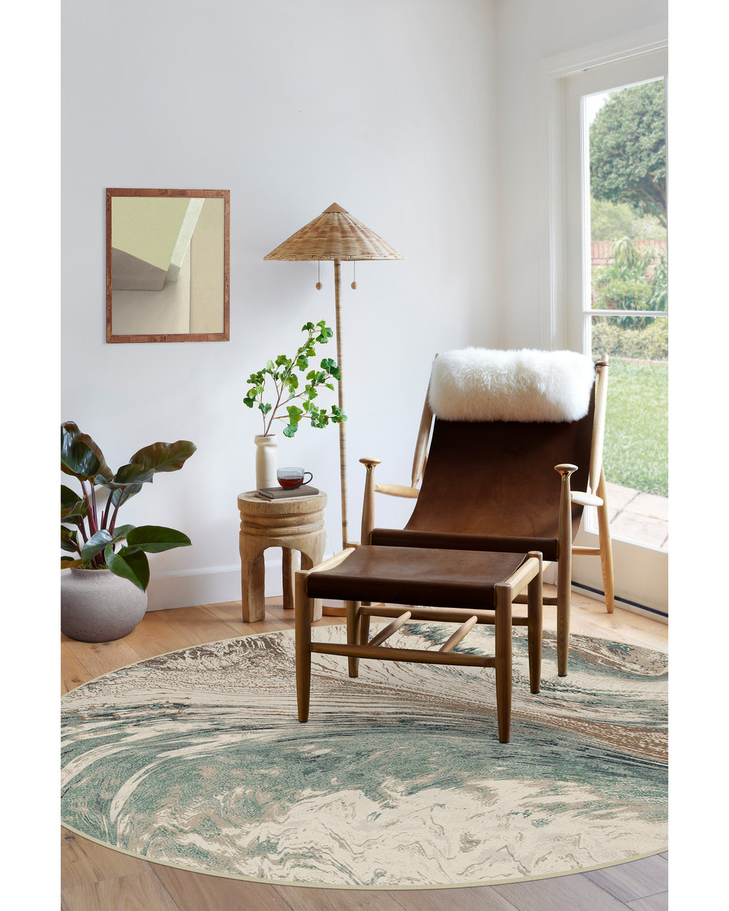 Malaspina Natural Sage Flatwoven Rug