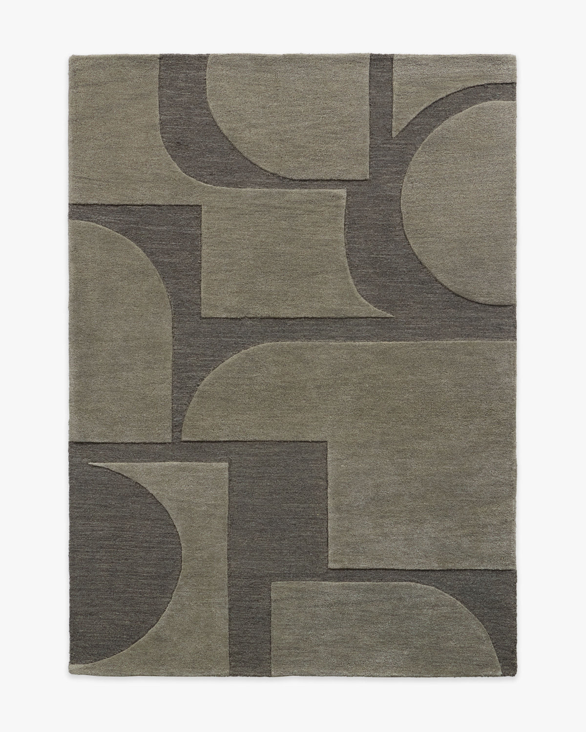 Malta Moss Grey Wool Rug