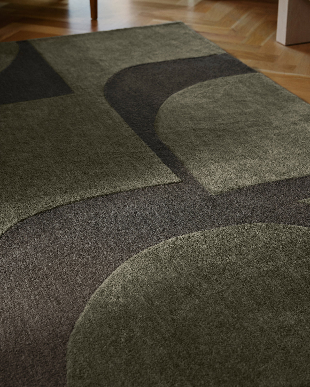 Malta Moss Grey Wool Rug