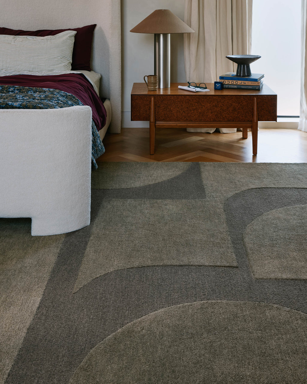 Malta Moss Grey Wool Rug