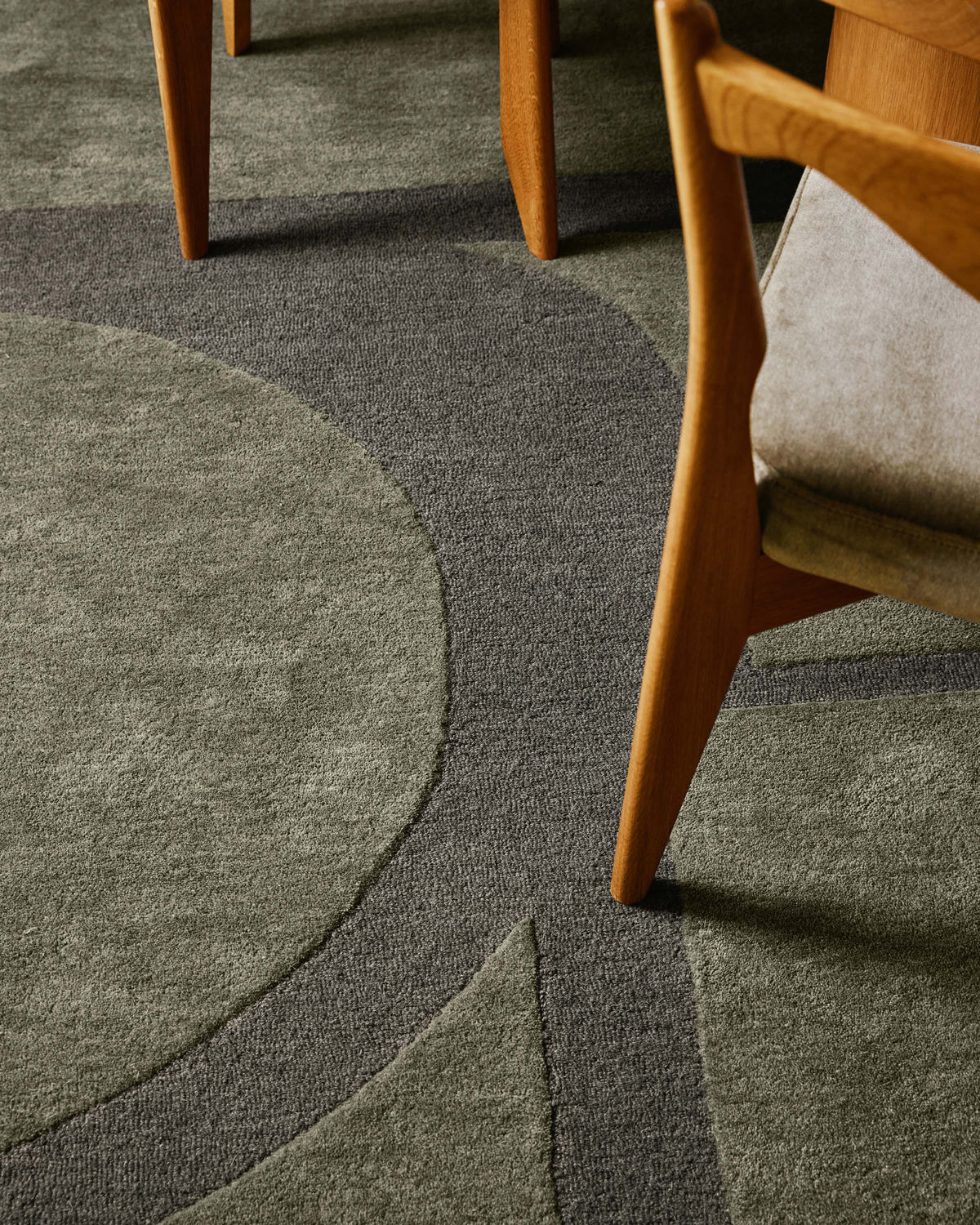 Malta Moss Grey Wool Rug
