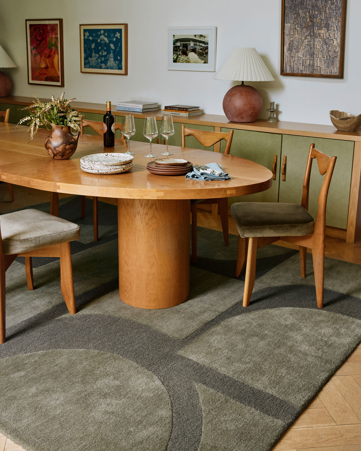 Malta Moss Grey Wool Rug