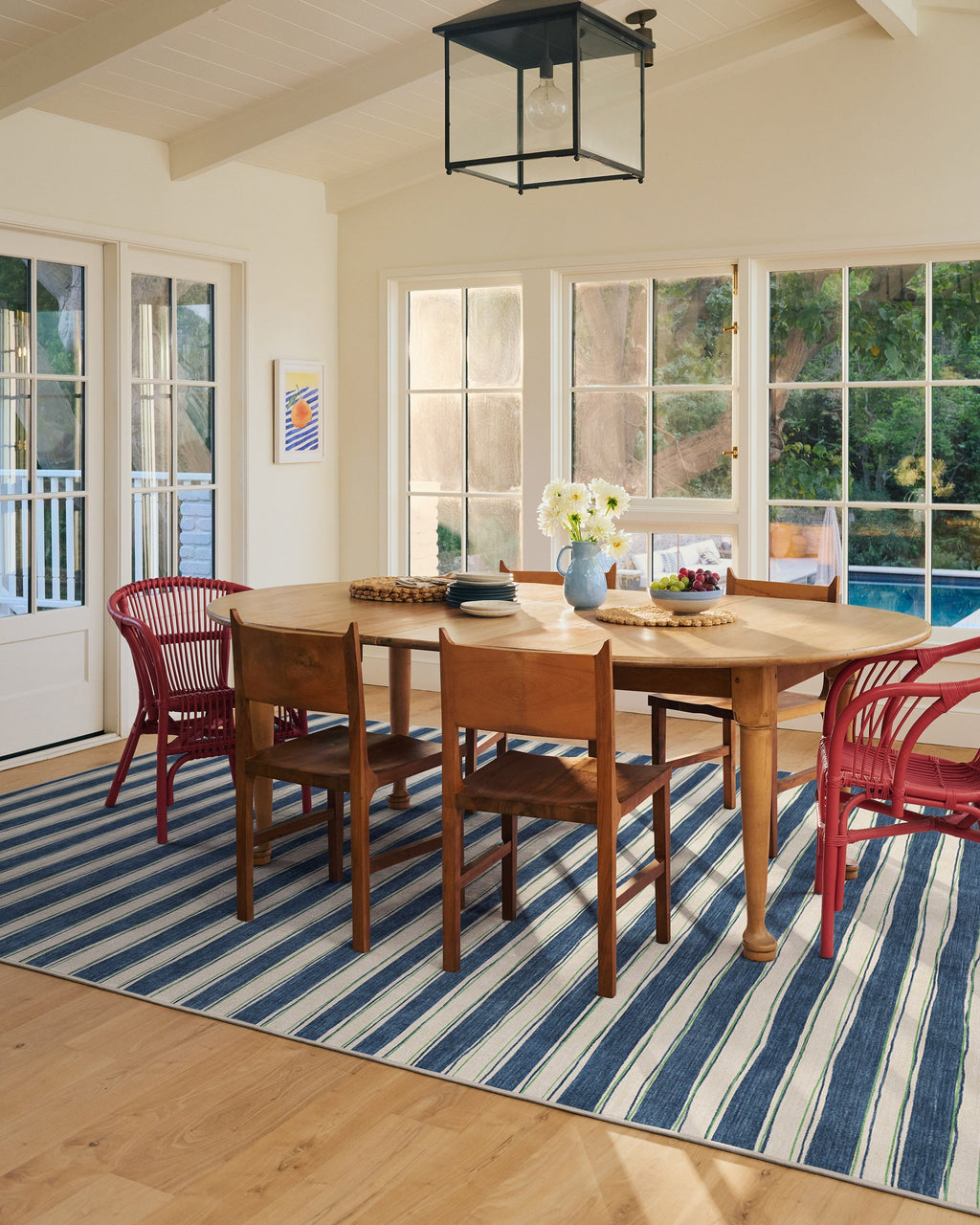 Marin Slate Blue & Neutral Flatwoven Rug
