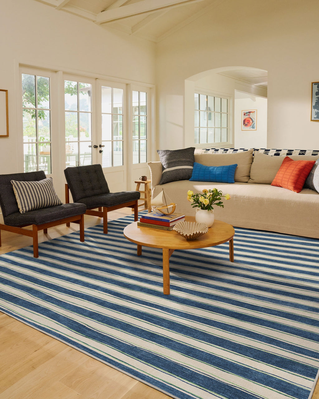 Marin Slate Blue & Neutral Flatwoven Rug