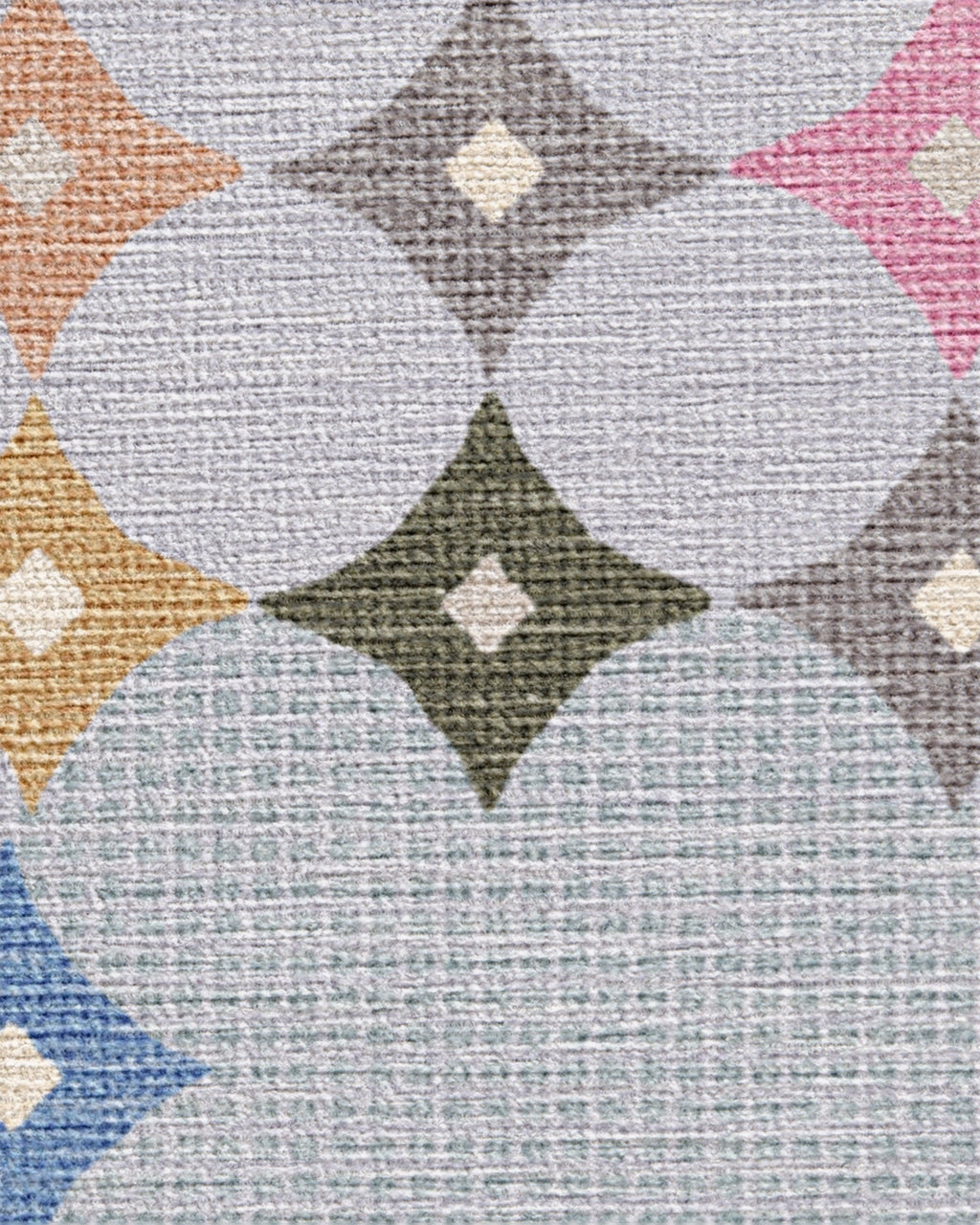 Marquise Border Grey Flatwoven Rug by Jonathan Adler
