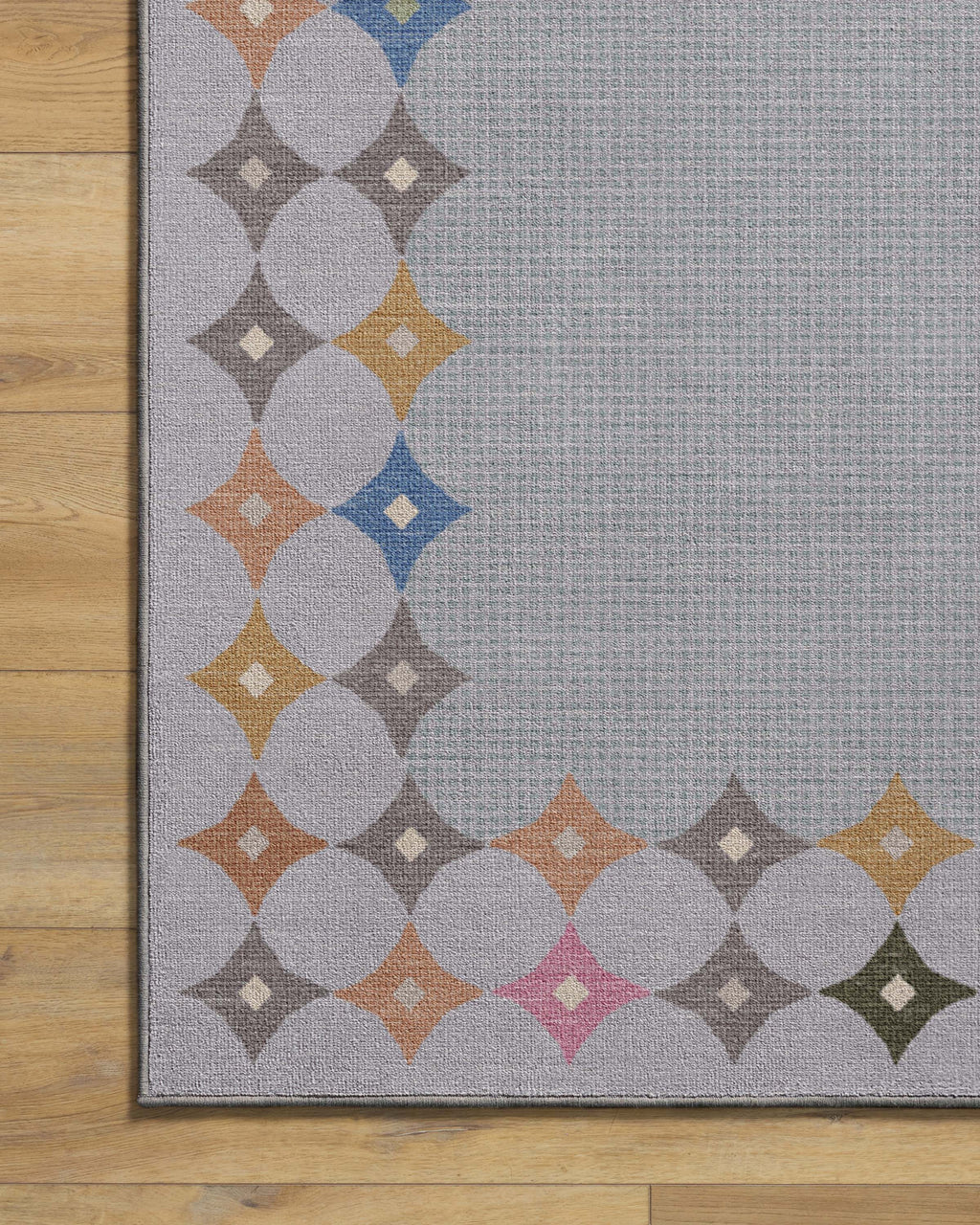 Marquise Border Grey Rug by Jonathan Adler