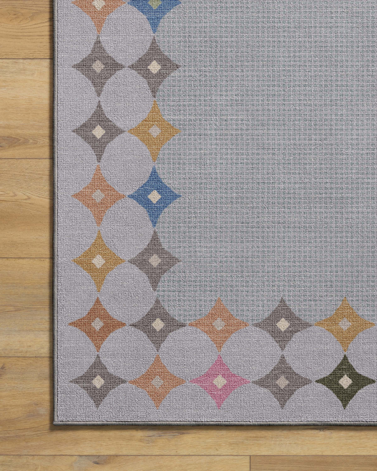 Marquise Border Grey Rug by Jonathan Adler