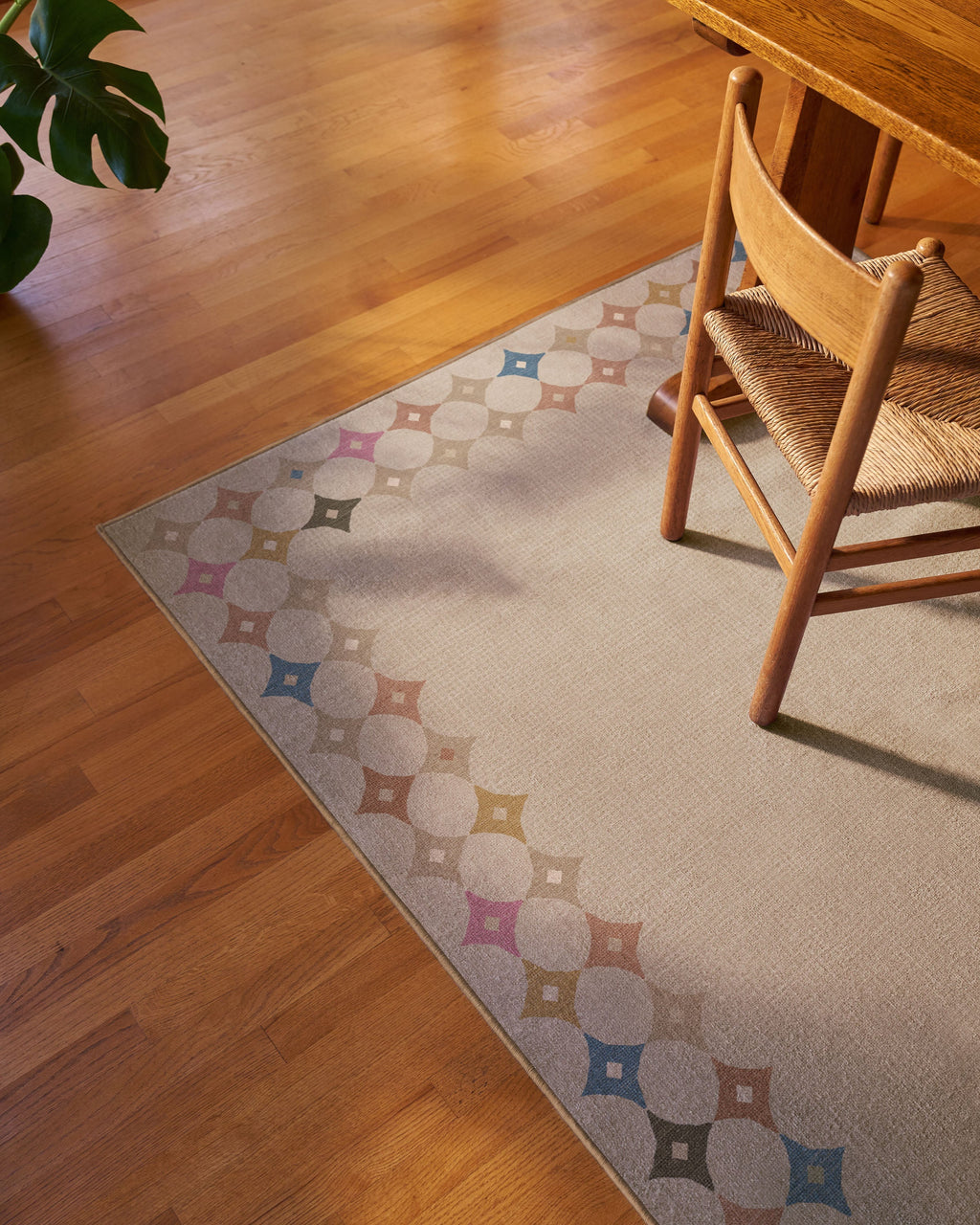 Marquise Border Natural Flatwoven Rug by Jonathan Adler