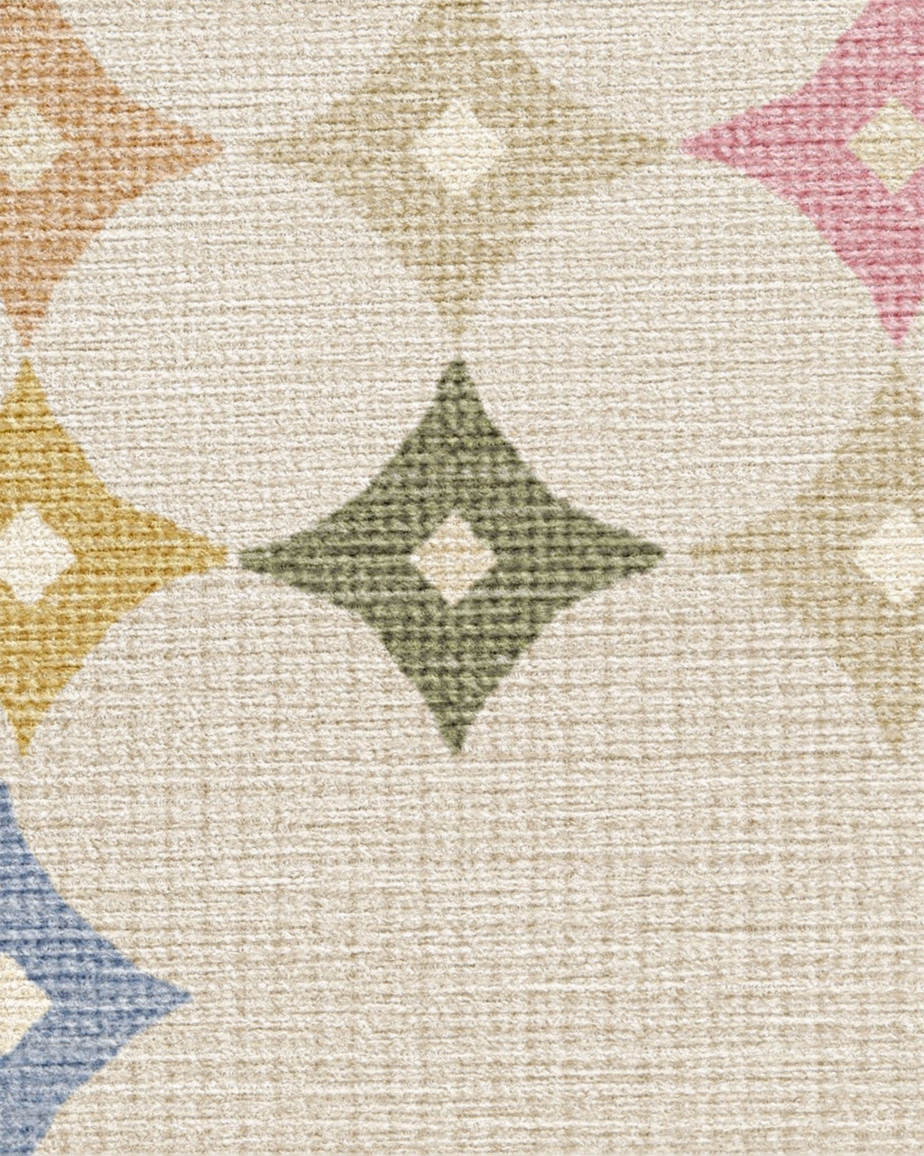 Marquise Border Natural Flatwoven Rug by Jonathan Adler