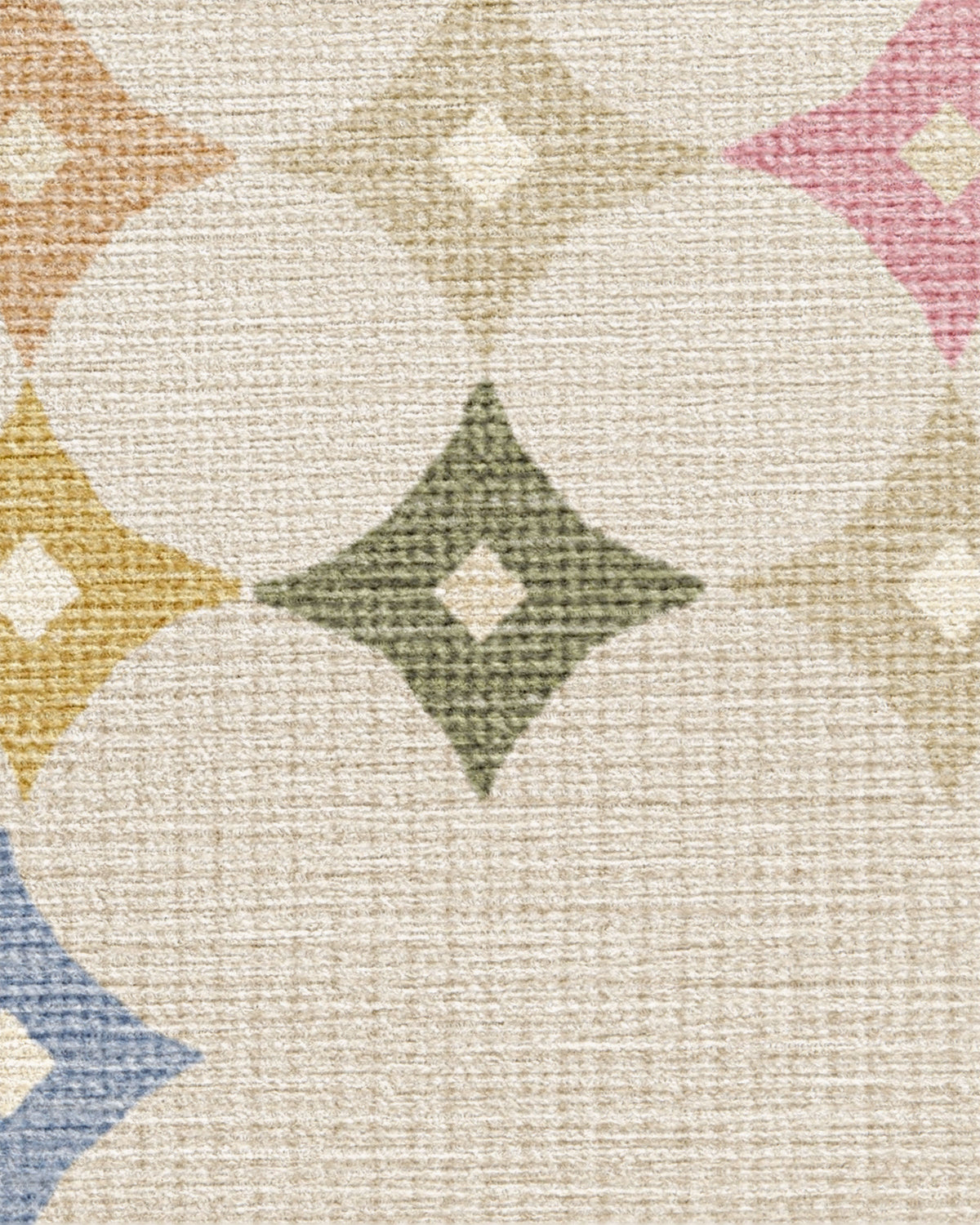 Marquise Border Natural Flatwoven Rug by Jonathan Adler
