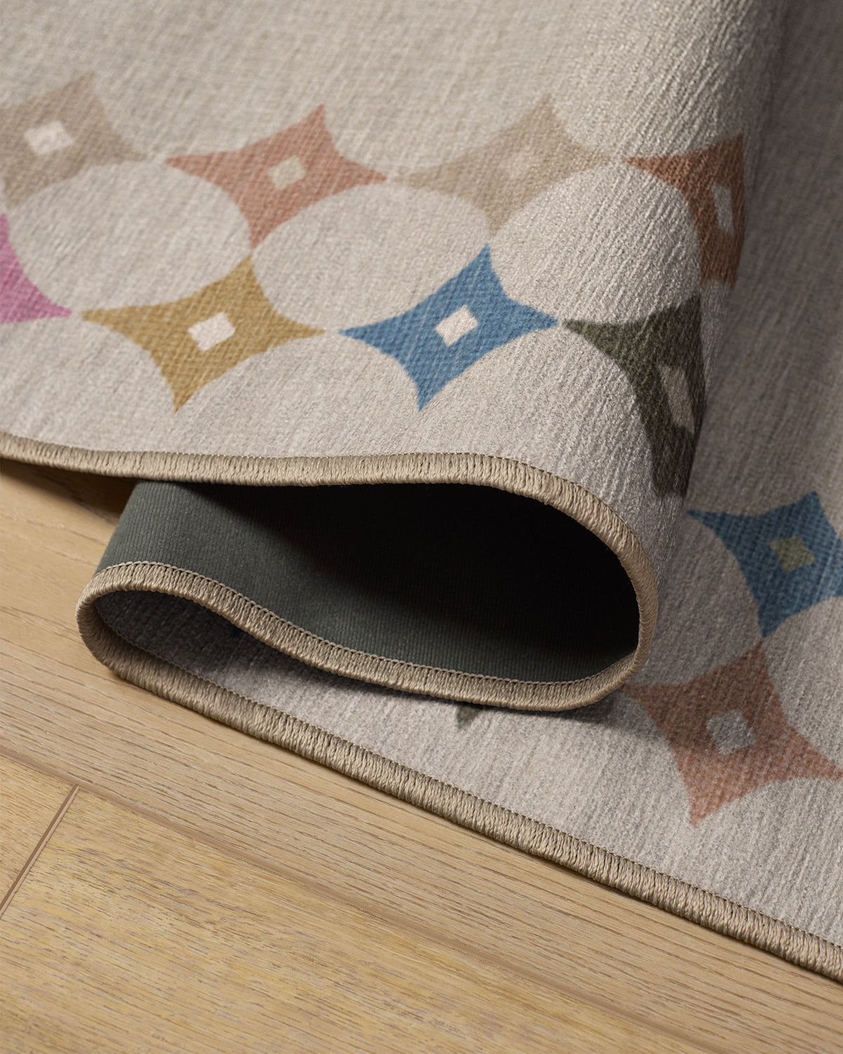 Marquise Border Natural Flatwoven Rug by Jonathan Adler