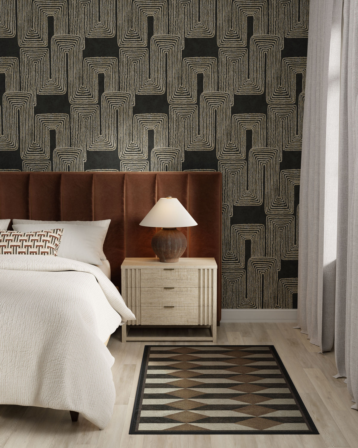 Oak Black & Camel Rug by Martyn Lawrence Bullard