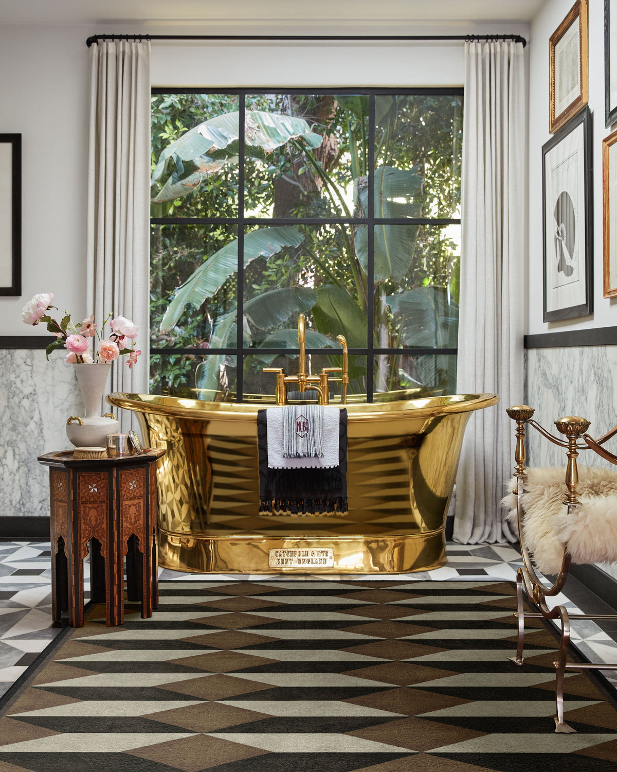 Oak Black & Camel Rug by Martyn Lawrence Bullard