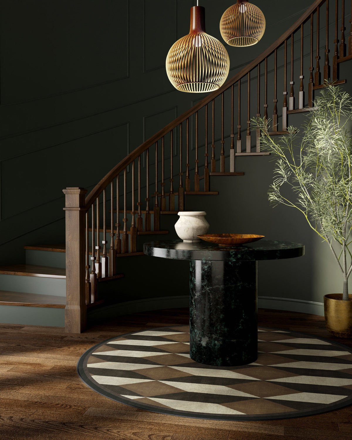 Oak Black & Camel Rug by Martyn Lawrence Bullard