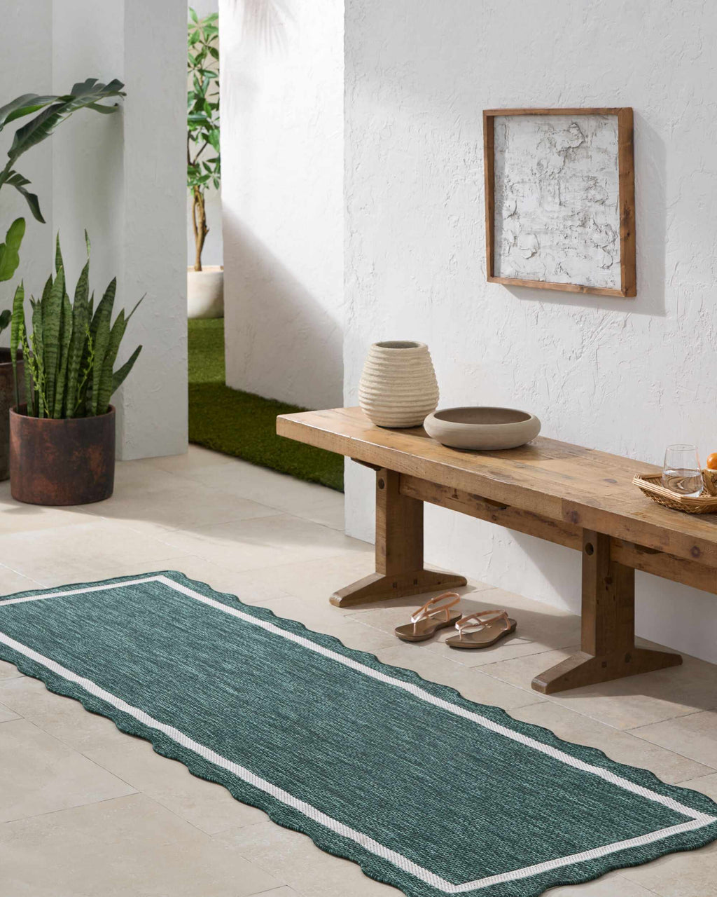 Varro Green Outdoor Area Rug