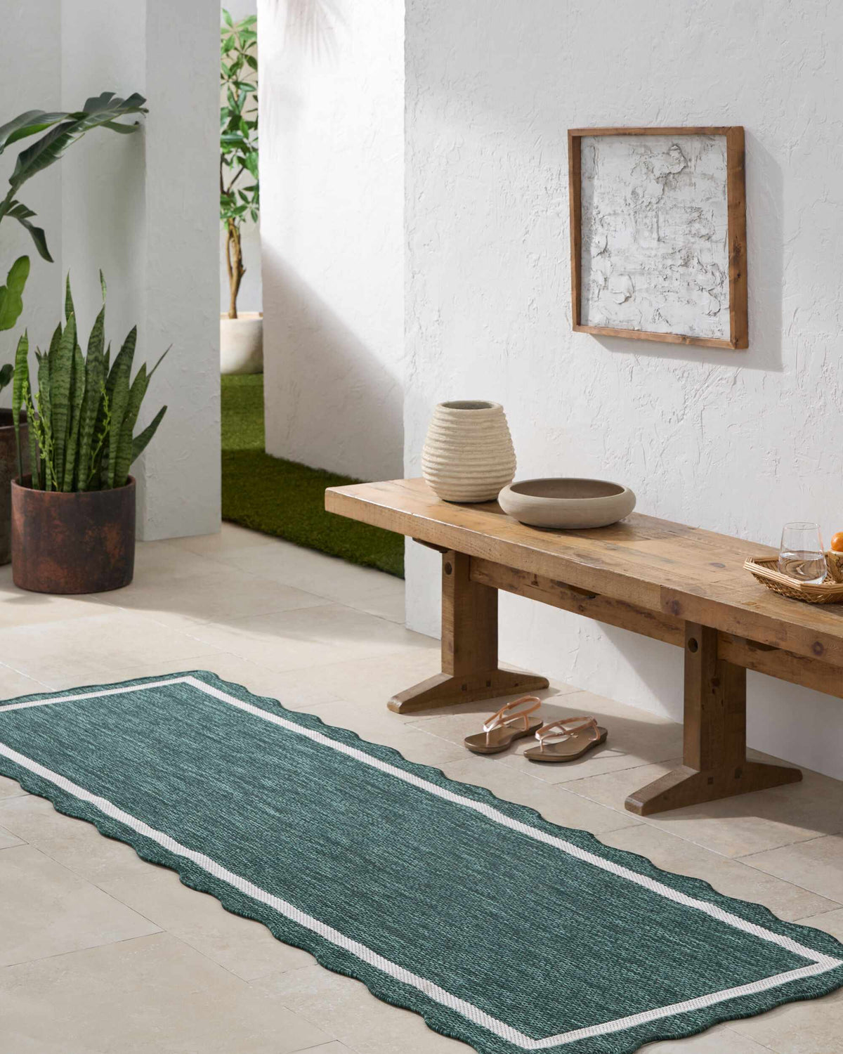 Varro Green Outdoor Area Rug