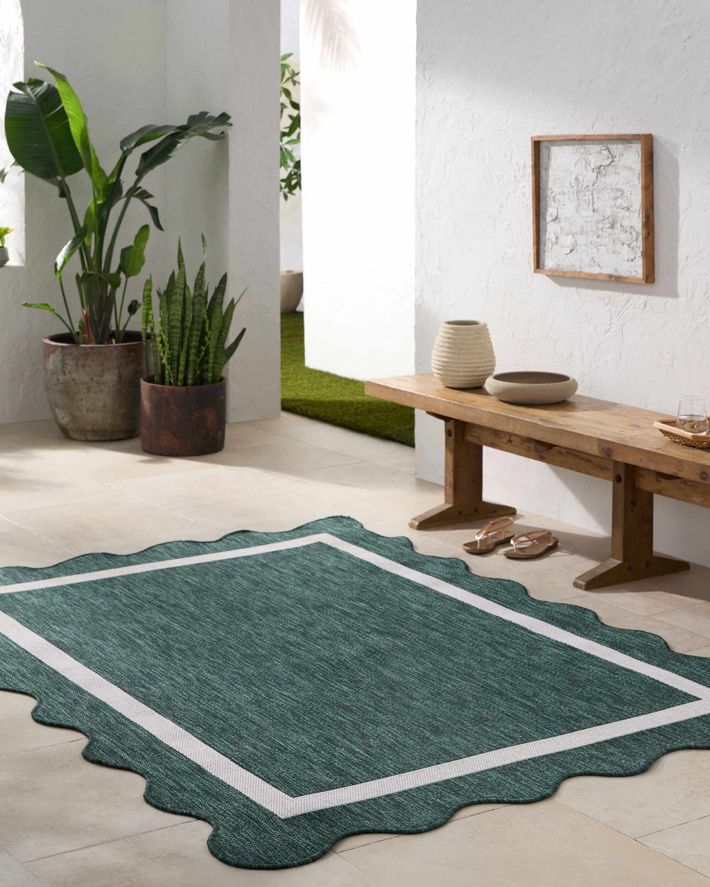 Varro Green Outdoor Area Rug