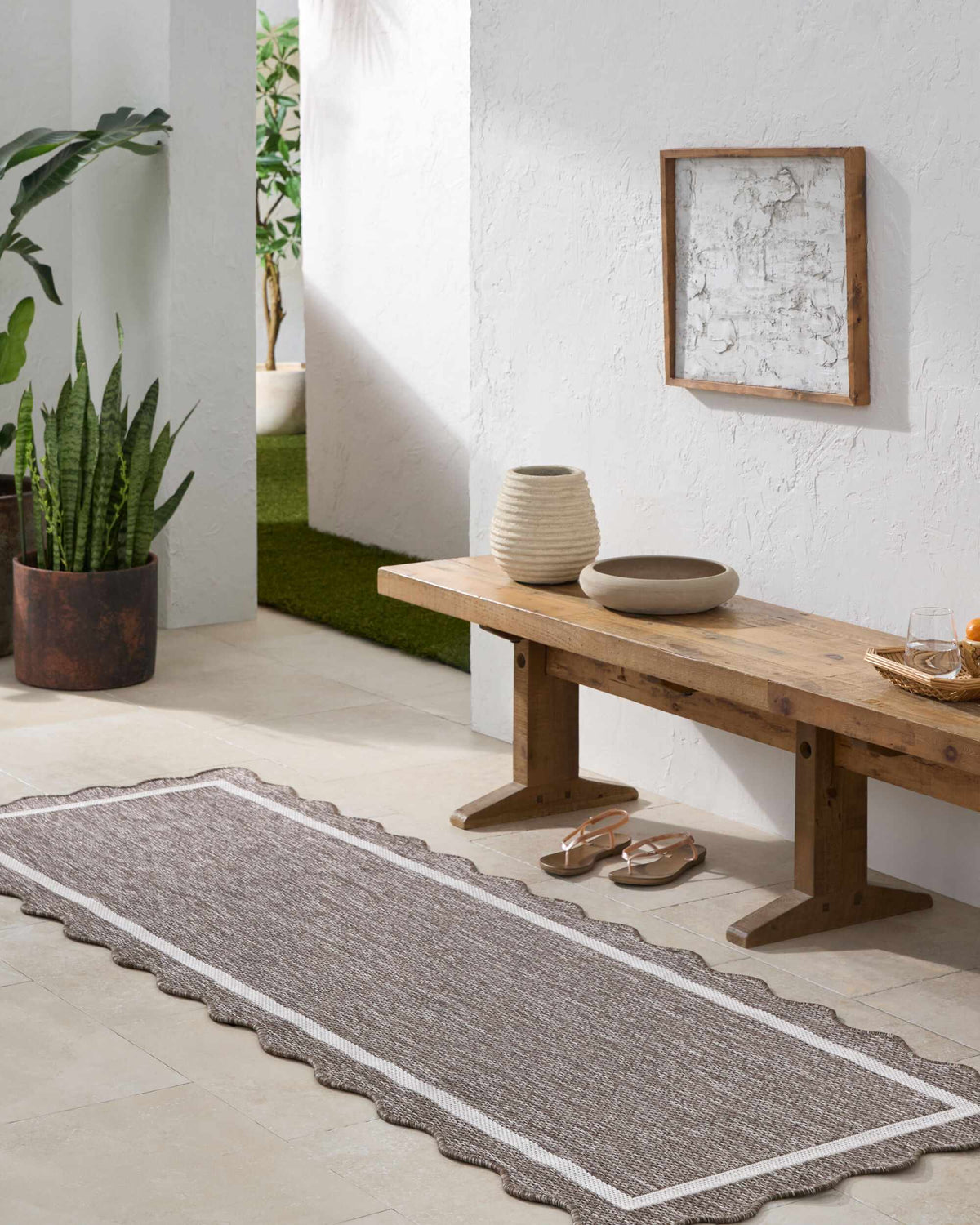 Varro Dark Brown Outdoor Area Rug