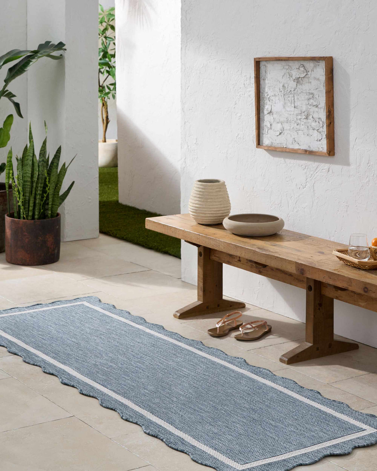 Varro Blue Outdoor Area Rug