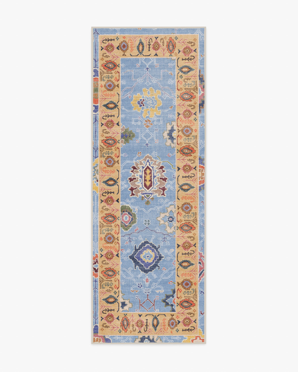 Mehr Soft Blue & Yellow Outdoor Rug