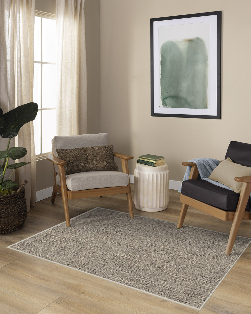 Melange Solid Natural Stone Rug