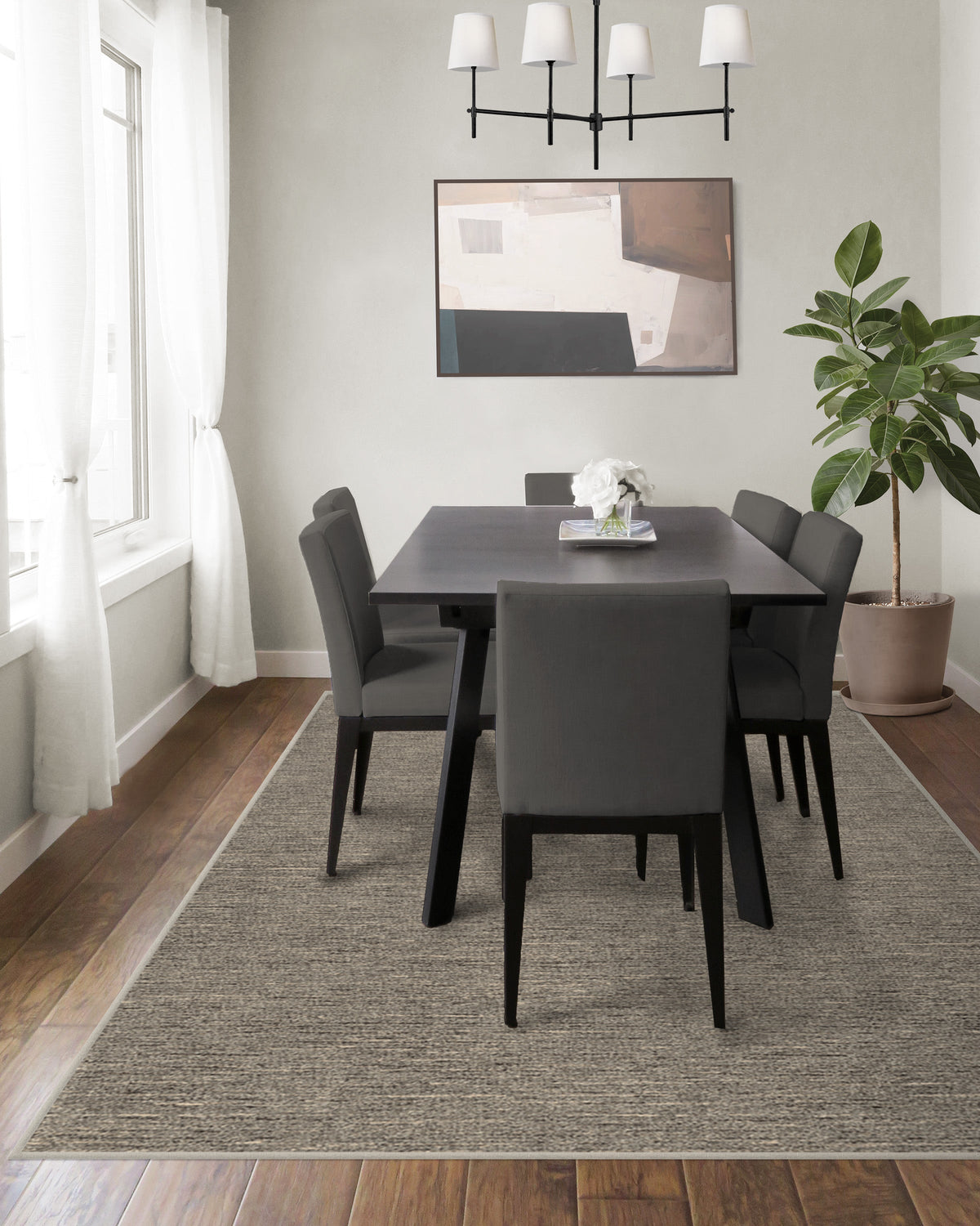 Melange Solid Natural Stone Rug