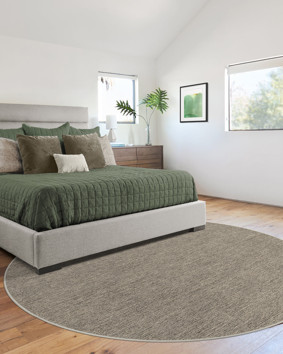Melange Solid Natural Stone Flatwoven Rug