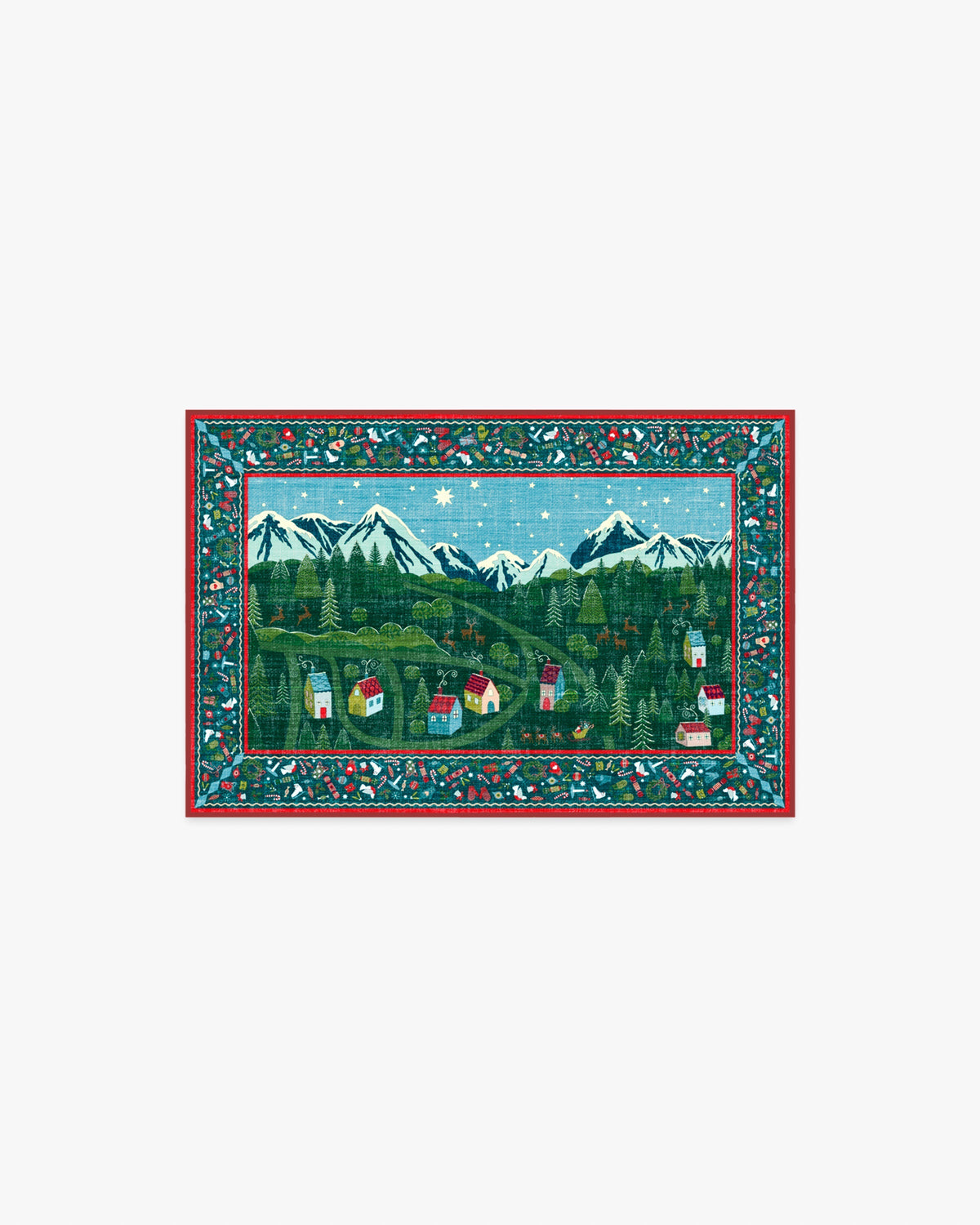Merry Village Green Rug