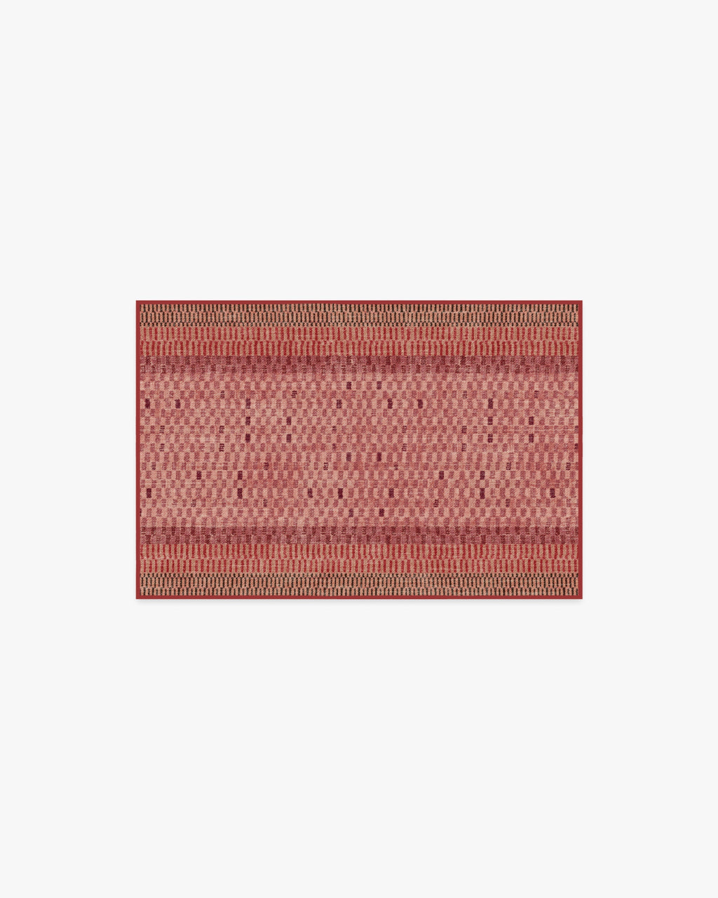 Mesa Check Red Flatwoven Rug