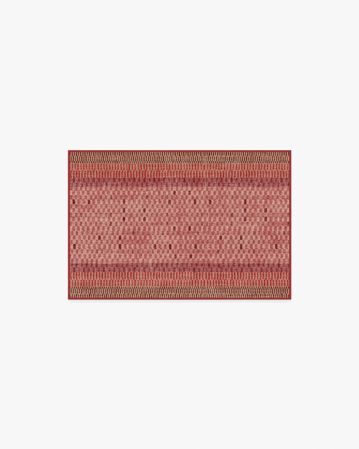 Mesa Check Red Flatwoven Rug