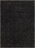 Favian Black Contemporary Washable Area Rug