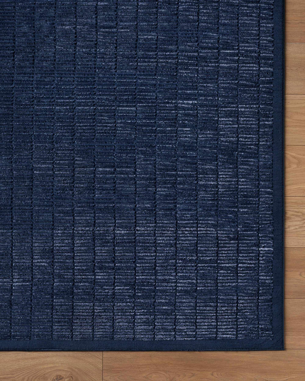 Jolene Navy Blue Contemporary Washable Area Rug