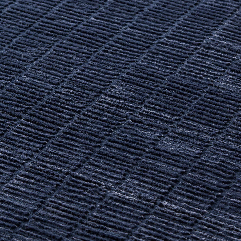 Jolene Navy Blue Contemporary Washable Area Rug
