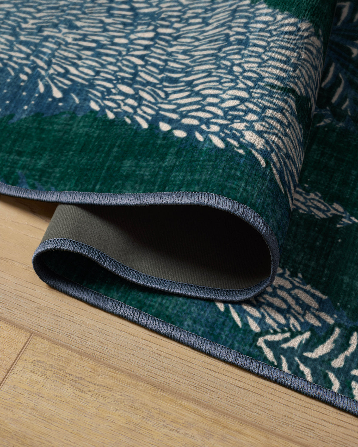 Midnight Grove Navy Flatwoven Rug