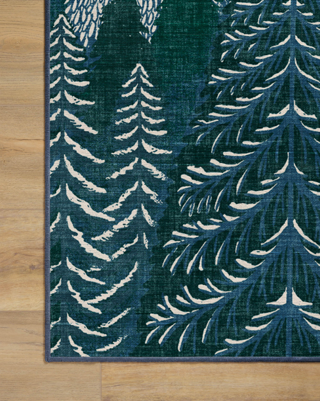 Midnight Grove Navy Flatwoven Rug