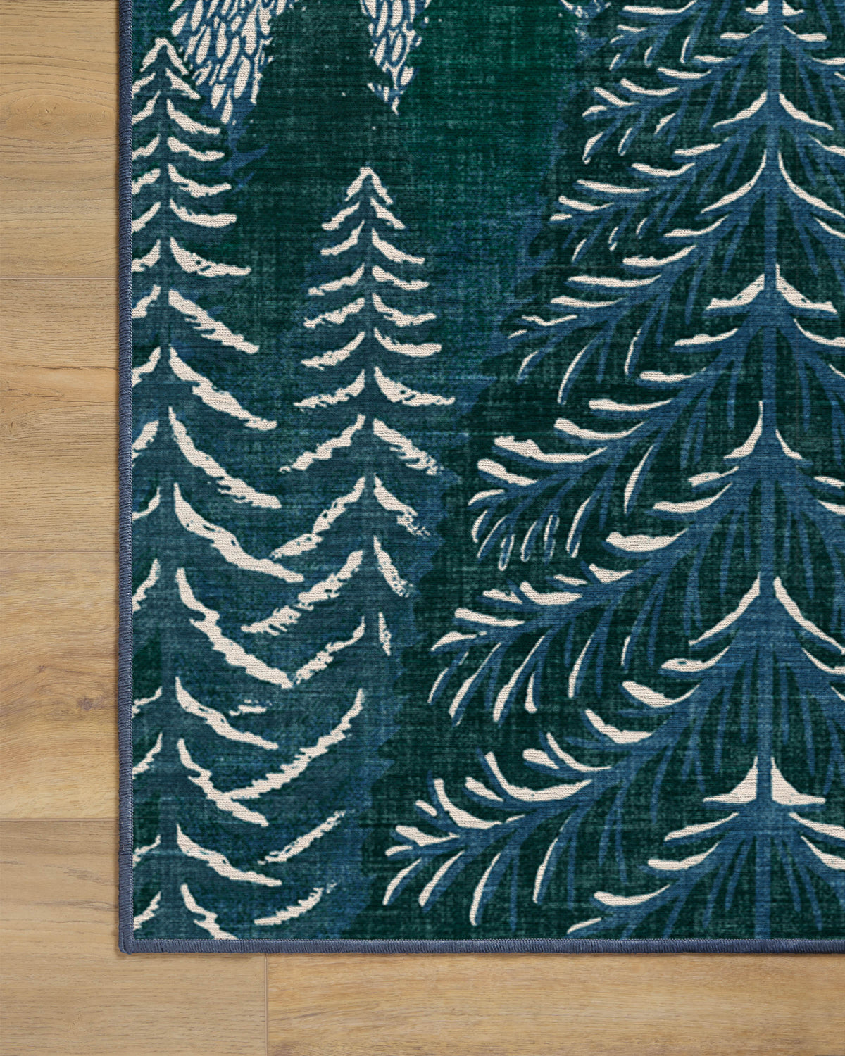 Midnight Grove Navy Flatwoven Rug