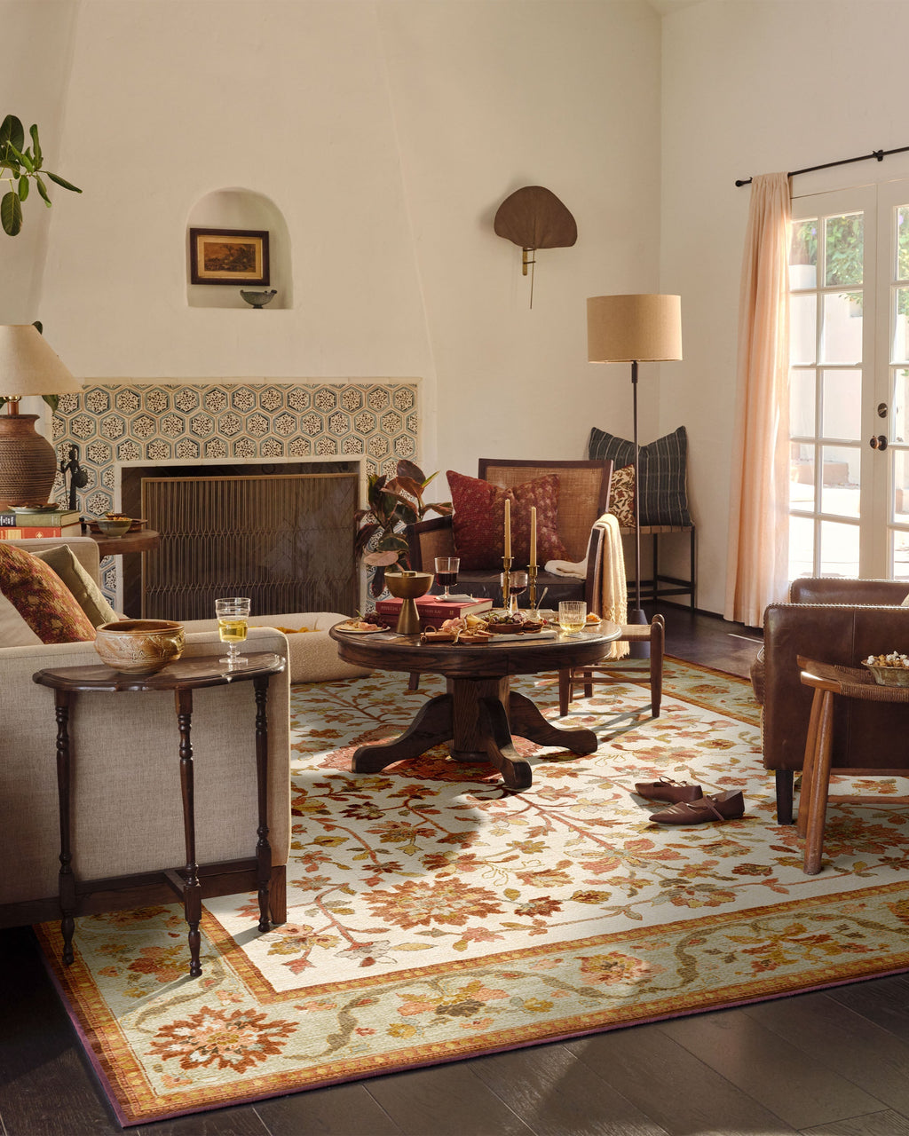 Mina Warm Cream & Rust Rug
